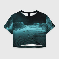 Женская футболка Crop-top 3D Space landscape - vaporwave