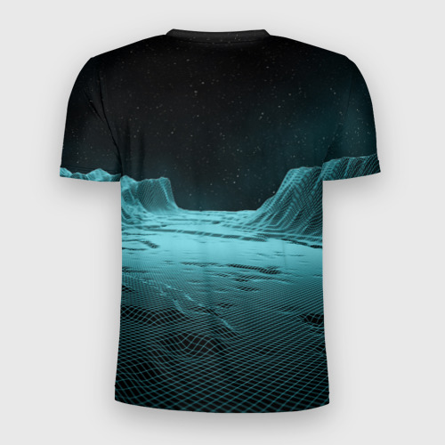 Мужская футболка 3D Slim Space landscape - vaporwave, цвет 3D печать - фото 2