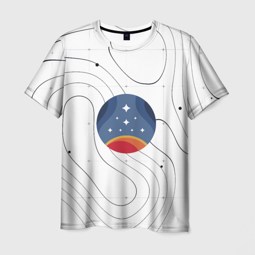 Мужская футболка с принтом Эмблема созвездия, вид спереди №1