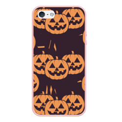 Чехол для iPhone 5/5S матовый Фонарь джек в грандж стиле halloween тыква cartoon