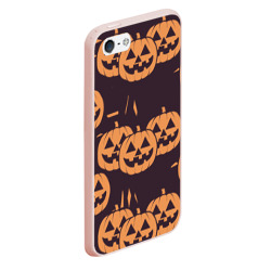 Чехол для iPhone 5/5S матовый Фонарь джек в грандж стиле halloween тыква cartoon - фото 2