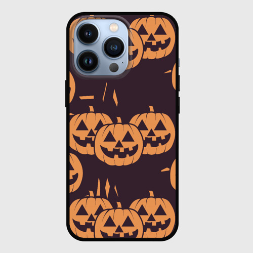 Чехол для iPhone 13 Pro Фонарь джек в грандж стиле halloween тыква cartoon, цвет черный