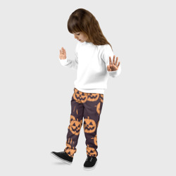Детские брюки 3D Фонарь джек в грандж стиле halloween тыква cartoon - фото 2