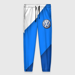 Женские брюки 3D Volkswagen - голубые линии