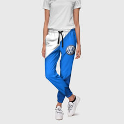 Женские брюки 3D Volkswagen - голубые линии - фото 2
