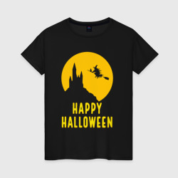 Женская футболка хлопок Halloween witch
