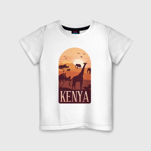 Детская футболка хлопок Kenya , цвет белый