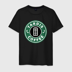 Мужская футболка хлопок Tardis coffee