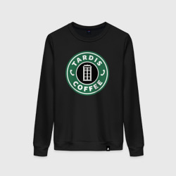 Женский свитшот хлопок Tardis coffee