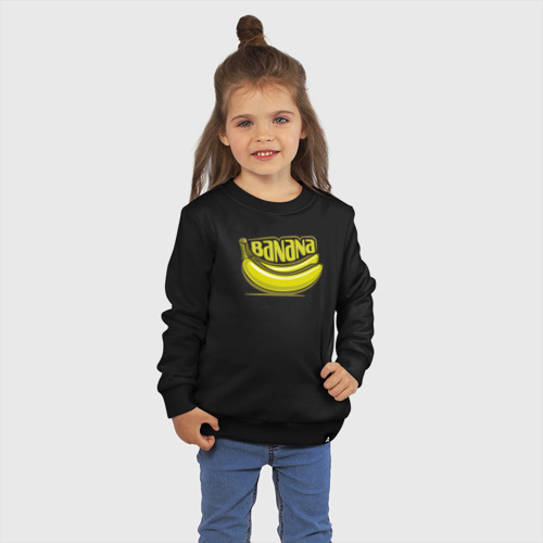 Детский свитшот хлопок с принтом Fresh banana, фото на моделе #1
