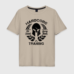 Мужская футболка хлопок Oversize Traning hardcore black