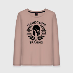 Женский лонгслив хлопок Traning hardcore black