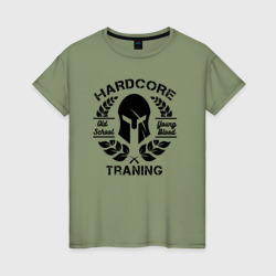 Женская футболка хлопок Traning hardcore black