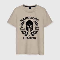 Traning hardcore black – Мужская футболка хлопок с принтом купить со скидкой в -20%