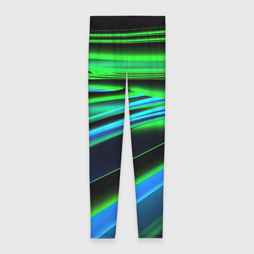 Леггинсы 3D Green black  abstract, цвет 3D печать