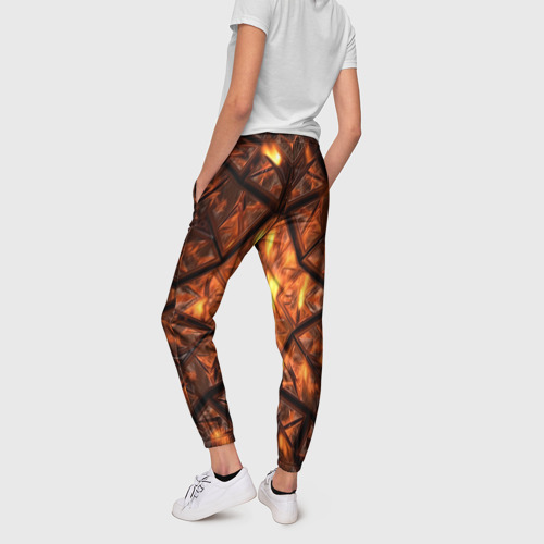 Женские брюки 3D Огненный калейдоскоп , цвет 3D печать - фото 4