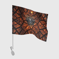 Флаг для автомобиля Baldurs Gate 3 logo  fire