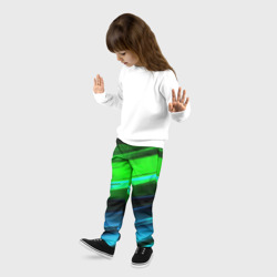 Детские брюки 3D Зеленая    абстракция - фото 2