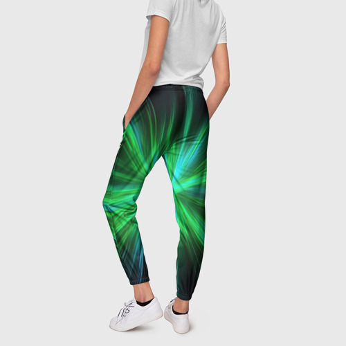 Женские брюки 3D Green  light, цвет 3D печать - фото 4