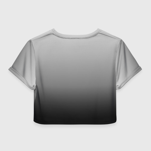 Женская футболка Crop-top 3D 50 shades of grey, цвет 3D печать - фото 2