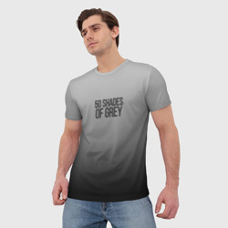 Мужская футболка 3D 50 shades of grey - фото 2