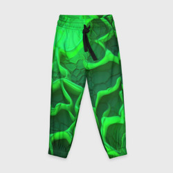 Детские брюки 3D Объемные  зеленые линии