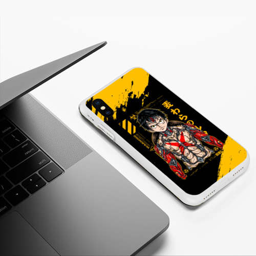Чехол для iPhone XS Max матовый Киборг Луффи - One Piece, цвет белый - фото 5
