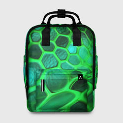 Женский рюкзак 3D Зеленые   неоновые соты