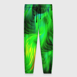 Женские брюки 3D Зеленый  абстрактный   дым