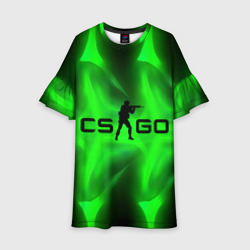 Детское платье 3D CSGO  green  logo