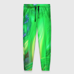 Женские брюки 3D Зеленая   абстракция  