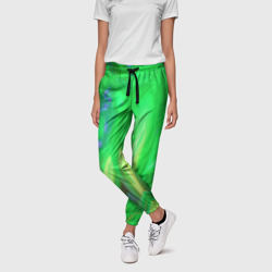Женские брюки 3D Зеленая   абстракция   - фото 2