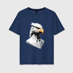 Женская футболка хлопок Oversize Бюст орла