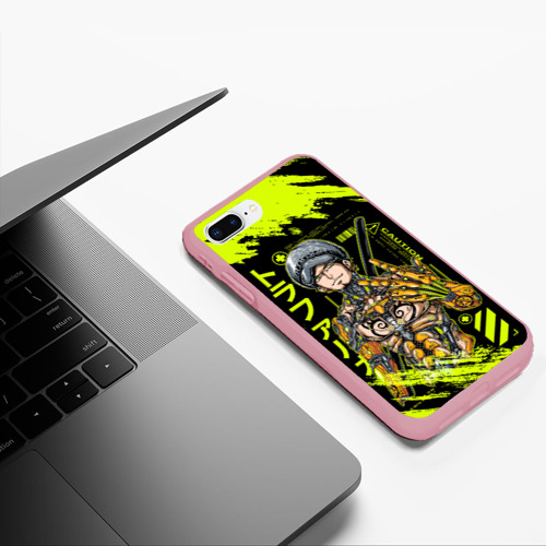 Чехол для iPhone 7Plus/8 Plus матовый Трафальгар Ло Киборг - One Piece, цвет баблгам - фото 5