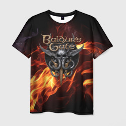 Baldurs Gate 3  fire – Мужская футболка 3D с принтом купить со скидкой в -26%