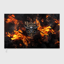 Флаг 3D Baldurs Gate 3   fire logo