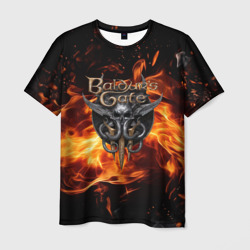 Baldurs  Gate 3 fire  logo – Мужская футболка 3D с принтом купить со скидкой в -26%