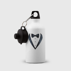 Бутылка спортивная Смокинг черный акварельный костюм - фото 2