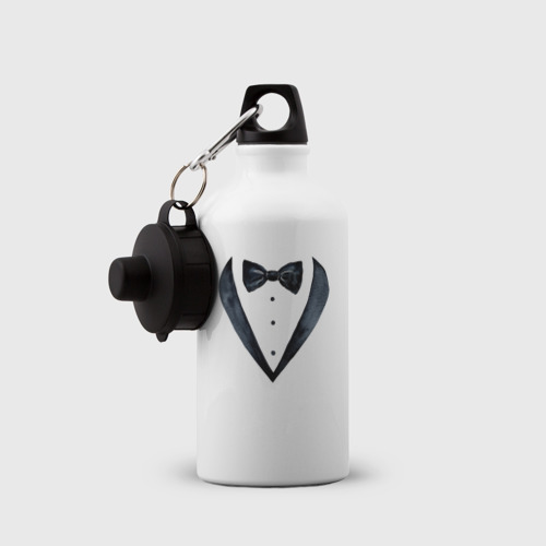 Бутылка спортивная Смокинг черный акварельный костюм - фото 3