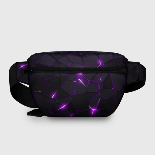 Поясная сумка 3D Неоновые плиты с фиолетовым свечением - фото 2