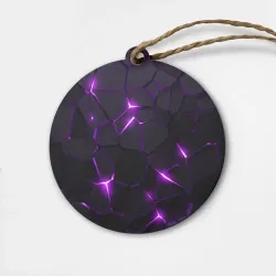Деревянная игрушка круг Неоновые плиты с фиолетовым свечением