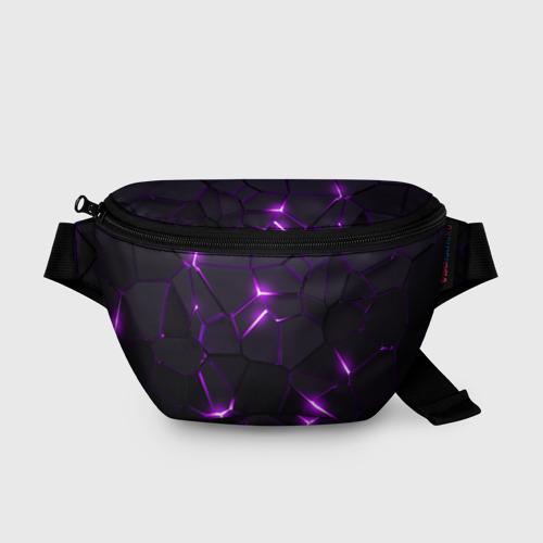 Поясная сумка 3D Неоновые плиты с фиолетовым свечением