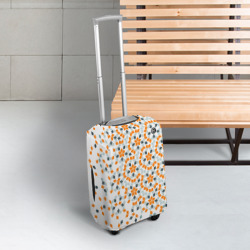 Чехол для чемодана 3D Плитки Пенроуза в оранжево серой палитре - фото 2