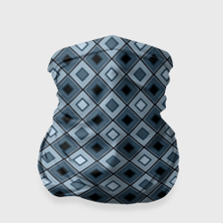 Бандана-труба 3D Геометрический узор в серо-голубом цвете