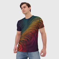 Мужская футболка 3D Радужный спектр - фото 2
