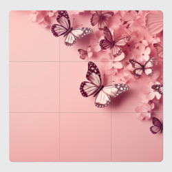 Магнитный плакат 3Х3 Бабочки и цветы