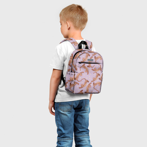 Детский рюкзак 3D с принтом Котята и звёзды, фото на моделе #1