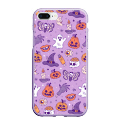 Чехол для iPhone 7Plus/8 Plus матовый Halloween pattern арт