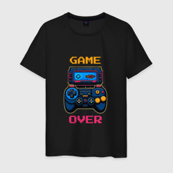 Мужская футболка хлопок Джойстик  game over