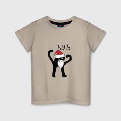 Детская футболка хлопок Мем -  снежок дед мороз